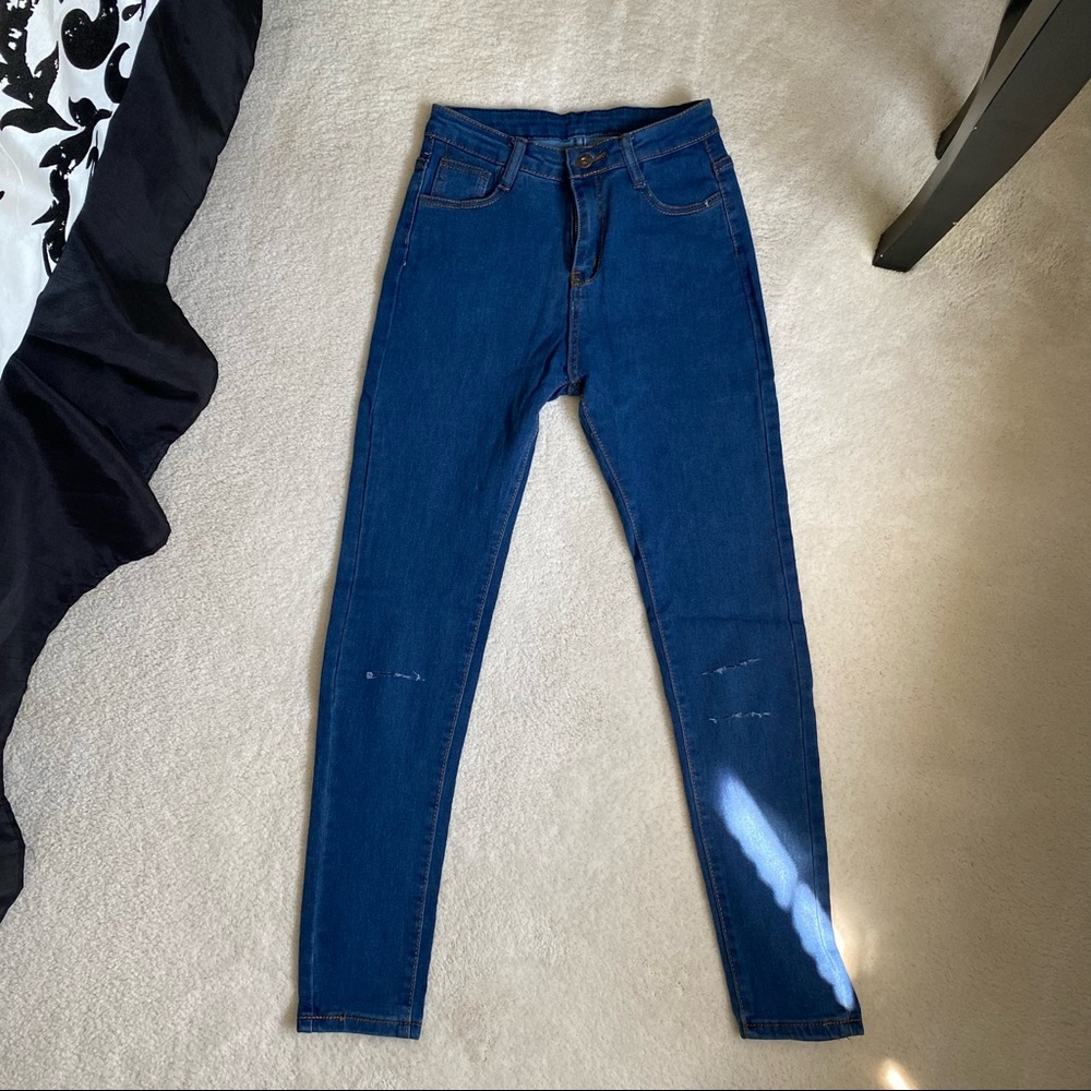 NWOT High Waisted Skinny Jeans Dark Wash Stretch Slim Fit Denim